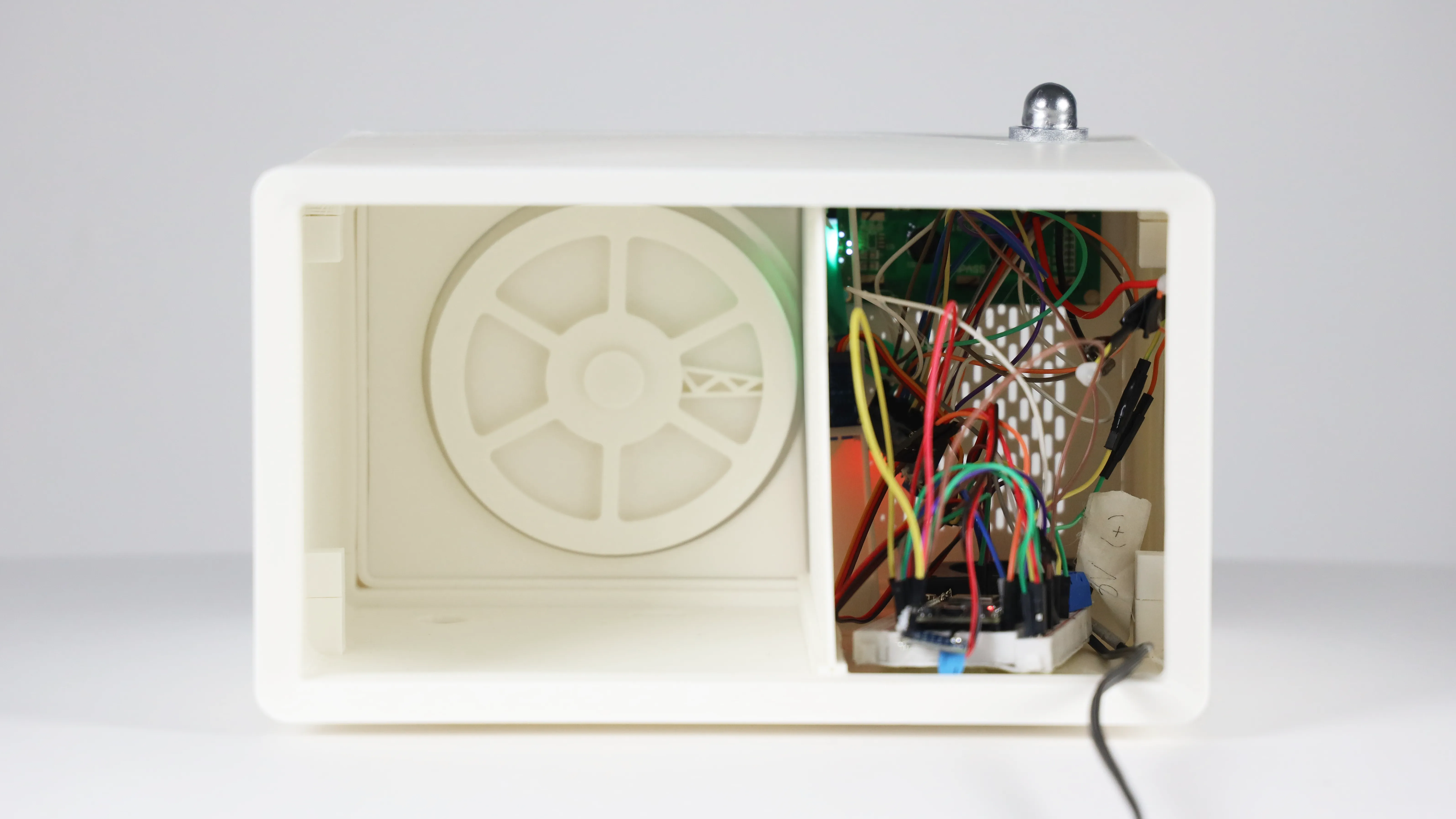 Sensor compartment, back view